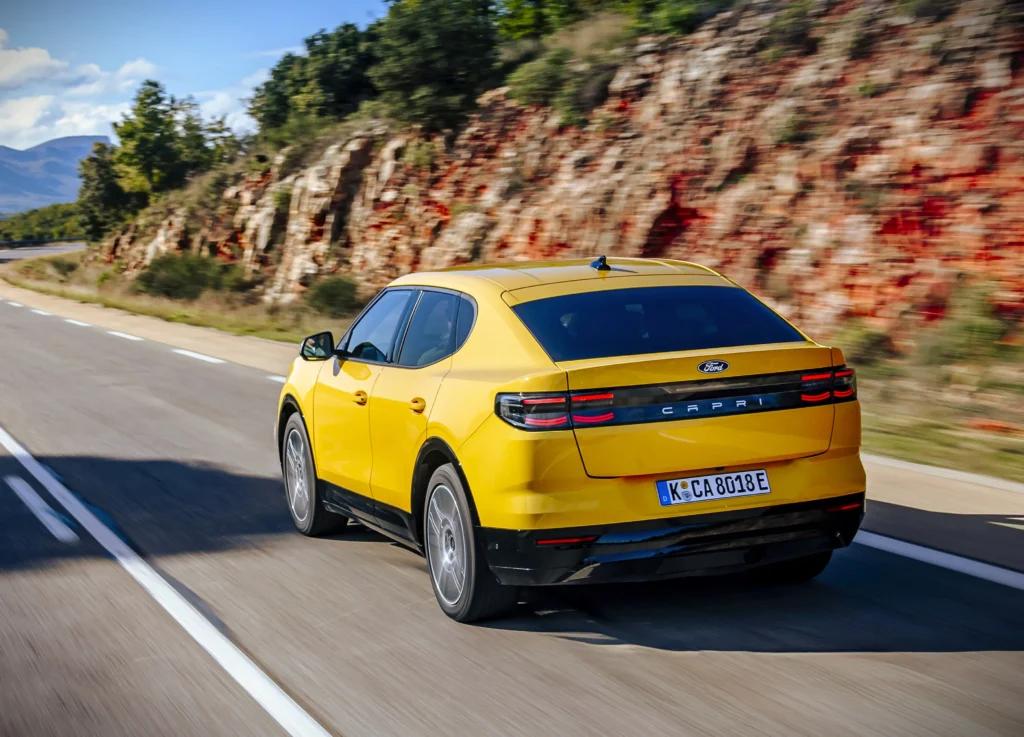 2025_FORD_CAPRI_VividYellow Rear View